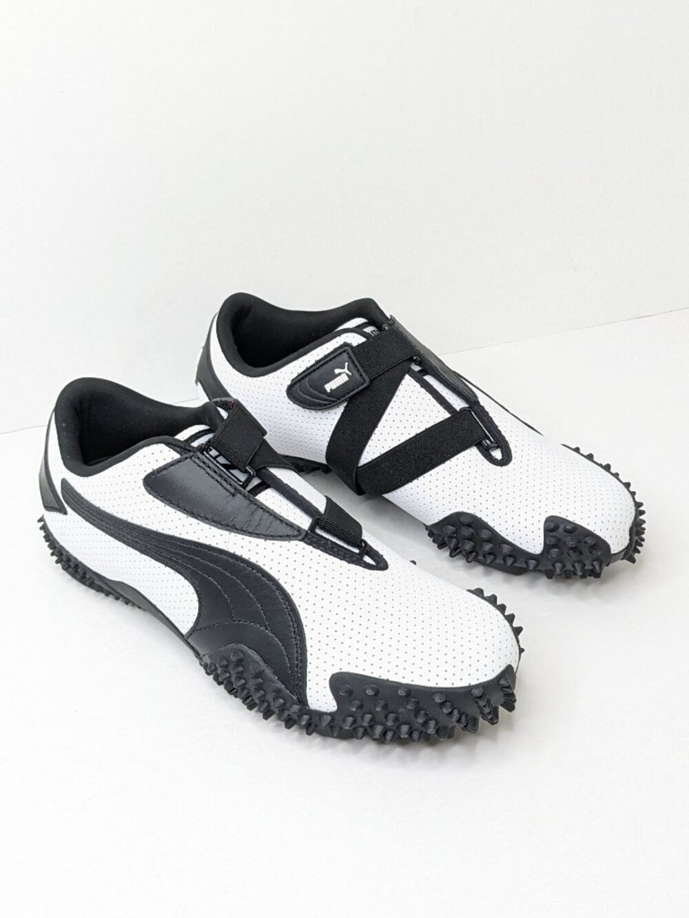 Puma Mostro Perf Hybrid Sneakers White Black Leather Womens 9.5